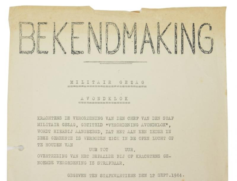 Dutch Military Authority Leaflet 'Curfew' — image 2