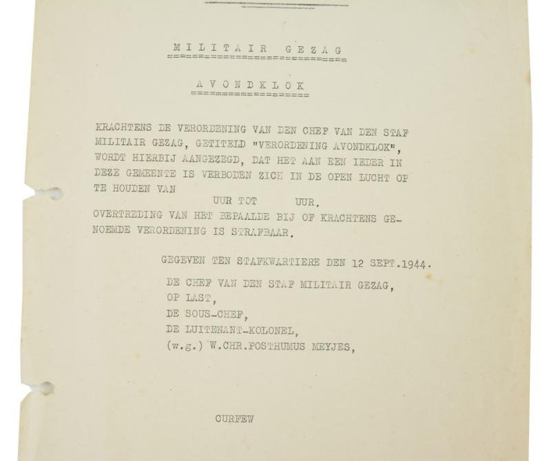 Dutch Military Authority Leaflet 'Curfew' — image 3