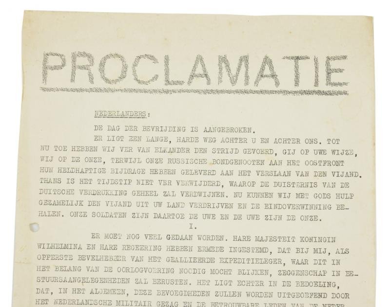 Dutch Proclamation Leaflet 'Eisenhower' — image 2
