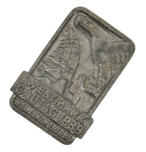 German Tinnie Badge 'Westmark Gautag 1939 Trier' — image 3