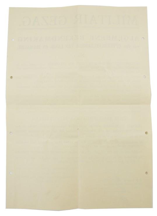 Dutch Military Authority Poster 'In State of War' — image 3