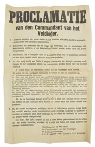Dutch Proclamation Poster 12 May 1940
