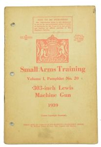 British WW2 Small Arms Training Manual Lewis Machine Gun