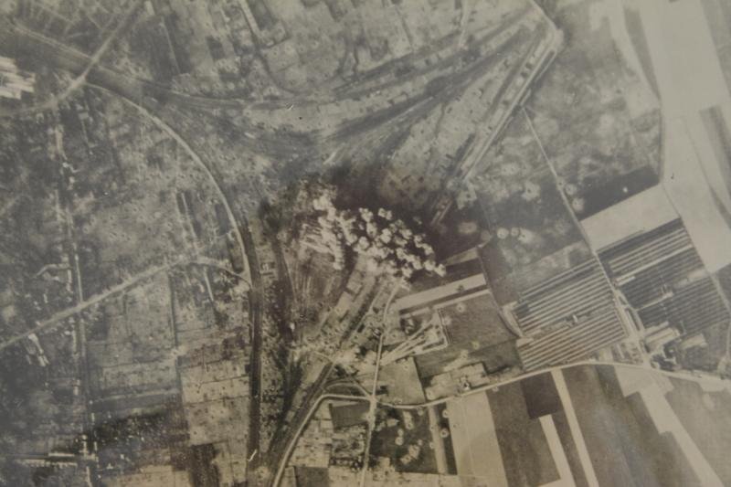 British WW2 Bombing Picture Trainstation Douai France — image 2