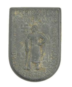 German WHW Badge 'Leuchte Scheine Gold 'Ne Sonne'