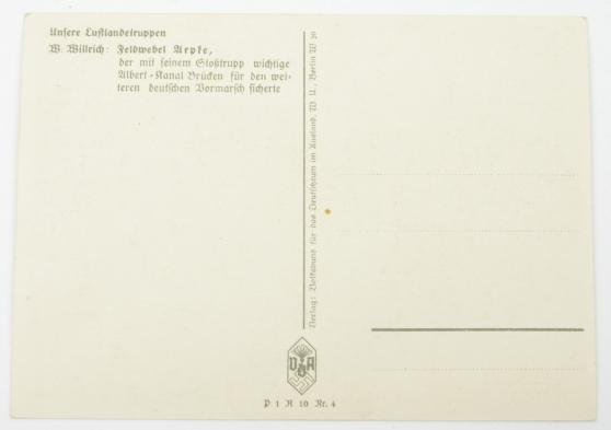 German Postcard FSJ Feldwebel Arpke — image 2