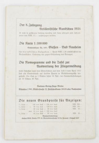 German WH Magazine 'Artilleristische Rundschau' 1937 — image 4