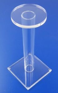 PRE-ORDER Perspex Plastic 28cm Helmet Hat Stand