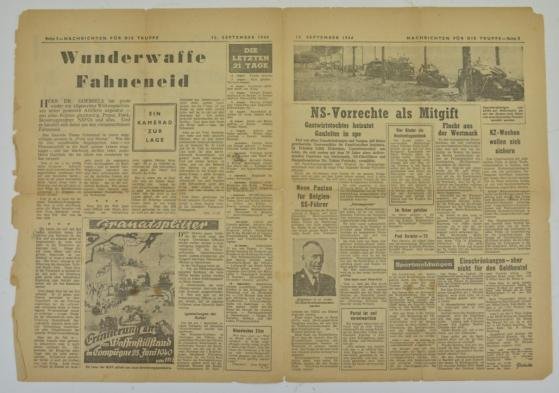 Allied Dropping Flyer 'Nachrichten für die Truppe' 12 September 1944 — image 2