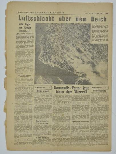 Allied Dropping Flyer 'Nachrichten für die Truppe' 12 September 1944 — image 3