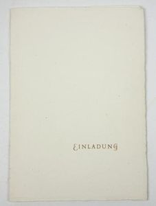 German Art Gallery Invitation Reichskommissar Nord-Holland Gau Inspektor Unger