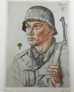 German 'Willrich' Type postcard 'Oberleutnant Germer'