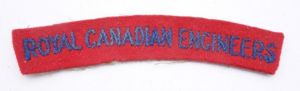 Canadian Shoulder title 'Royal Canadian Engineers'