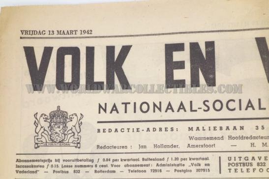 Dutch NSB Special bulletin 'Volk en Vaderland' — image 3