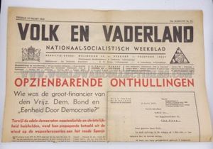 Dutch NSB Special bulletin 'Volk en Vaderland'