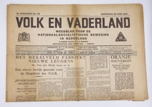 Dutch NSB Newspaper 'Volk en Vaderland'