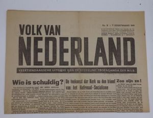 Dutch NSB newspaper 'Volk en Vaderland'