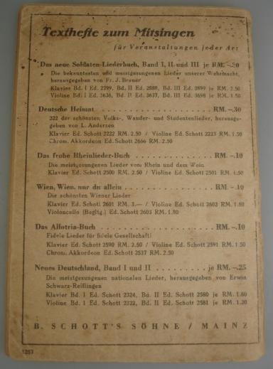 German WH Marching Songs Pocket Book — image 2