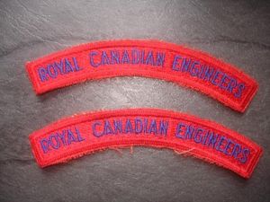 Canadian sleeve patch set Royal Canadian Engineers
