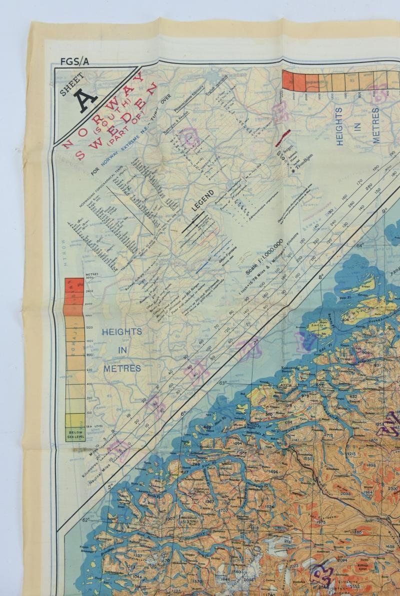 USAAF WW2 Pilot Escape Map FGS A&B Sheet A/B — image 4