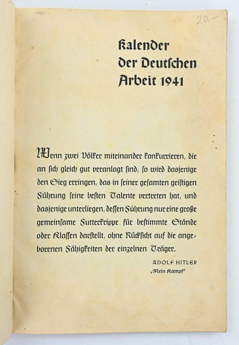 German DAF Kalender 1941 — image 2