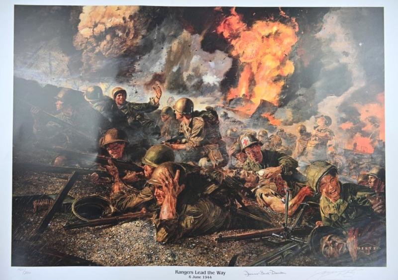 James Dietz Print 'Rangers lead the Way' Omaha Beach — image 6