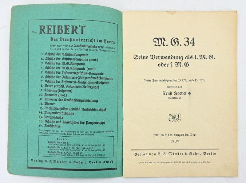 German WH MG34 Manual Booklet — image 2