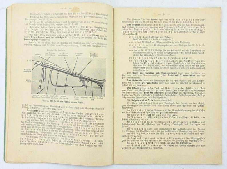 German WH MG34 Manual Booklet — image 5