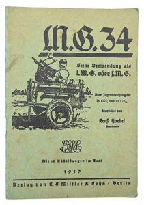 German WH MG34 Manual Booklet