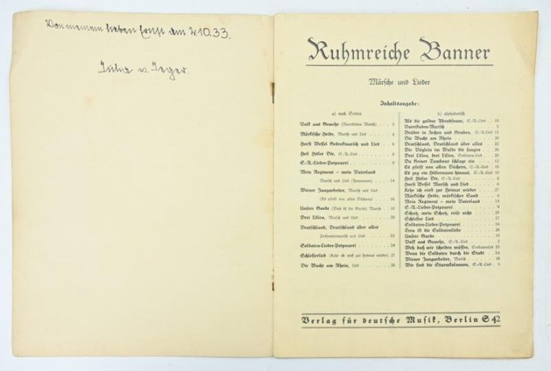 German SA Songbook 'Ruhmreiche Banner' — image 4