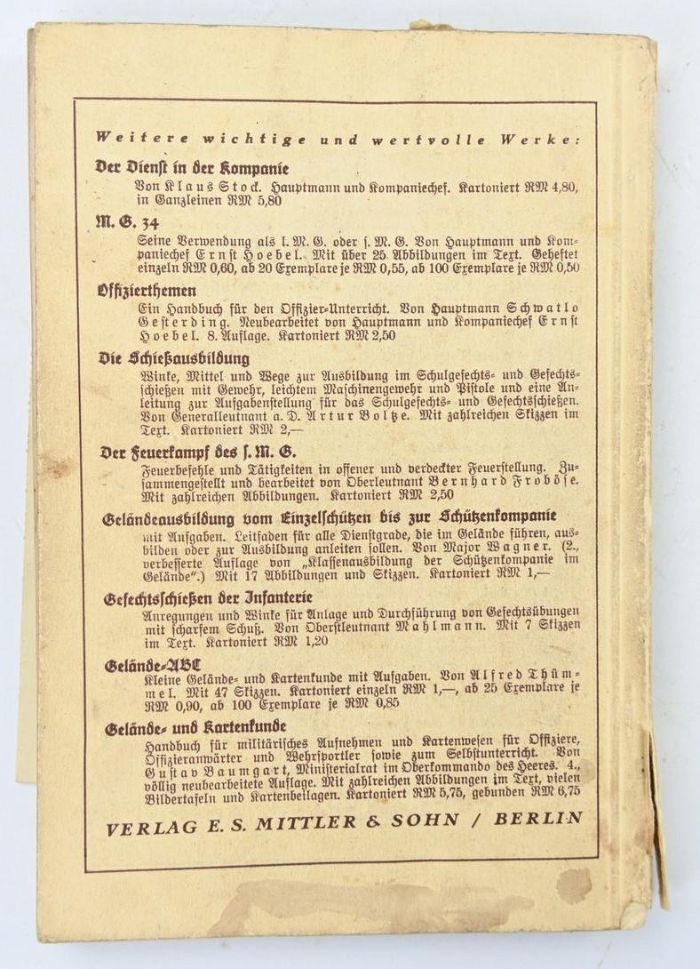 German WH Handbook 'Die Schutze Kompanie' — image 8