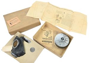 German LS M40 Civil Gasmask with Filter in Box