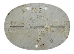 German WH Dog-Tag Heavy Artillery