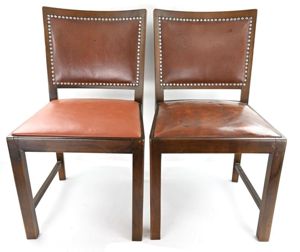 German DAF Leather Chair Set