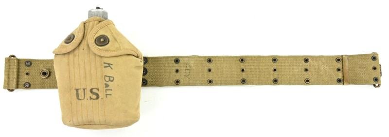 US WW1 M-1910 Pistol Belt & Canteen Signal Corps — image 2