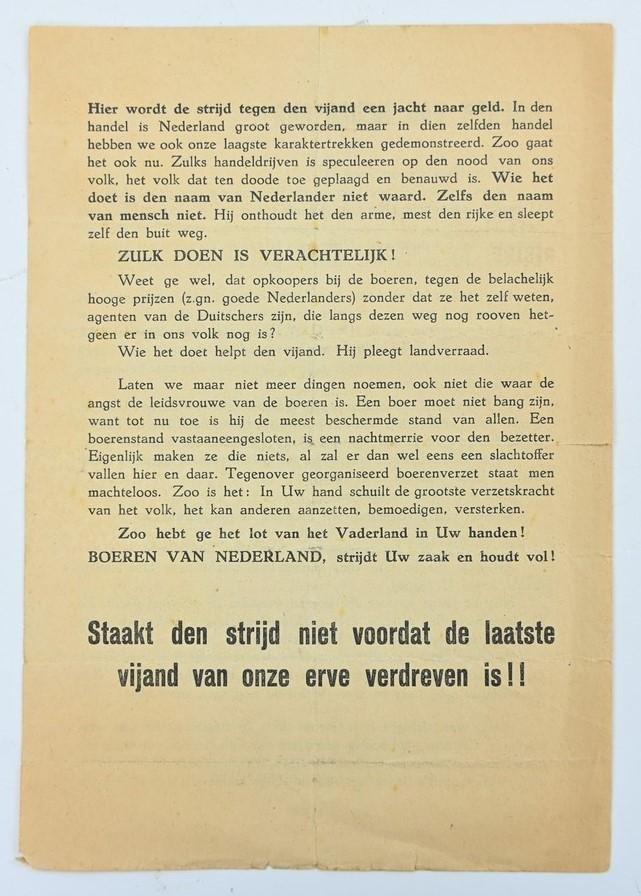 Allied WW2 Droppingsflyer 'Dutch Farmers' — image 2