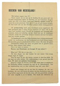 Allied WW2 Droppingsflyer 'Dutch Farmers'