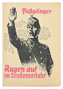 German Third Reich Traffic Instruction for pedestrians