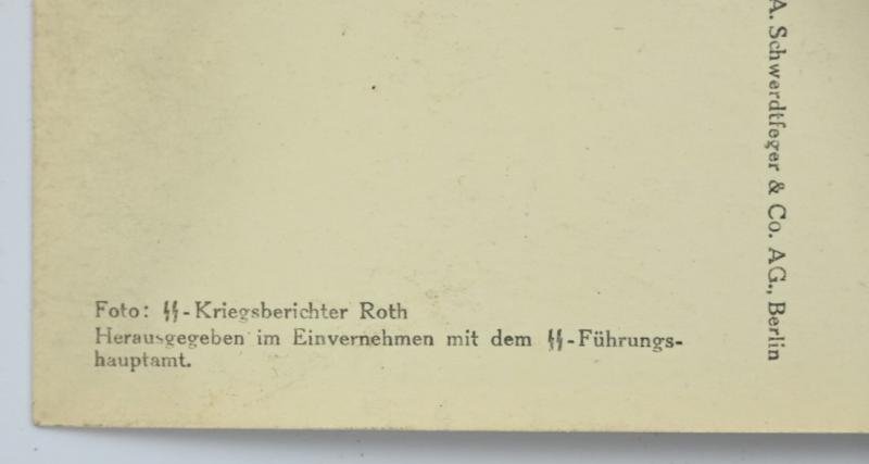 German Waffen-SS Kriegsberichter Postcard 'Unsere Waffen-SS' — image 4