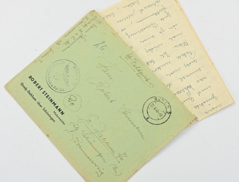 German Waffen-SS Feldpost Letter with Envelop — image 5