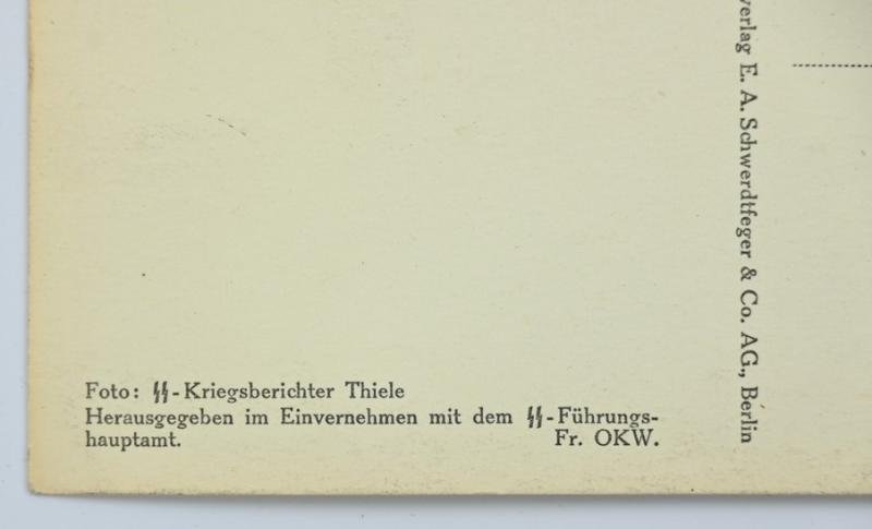 German Waffen-SS Kriegsberichter Postcard 'Unsere Waffen-SS' — image 5