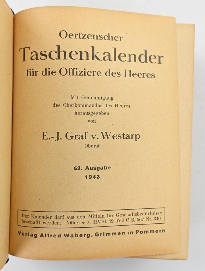 German WH Officers Kalender — image 3