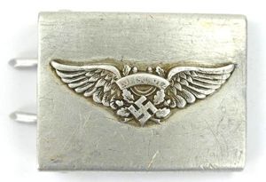 German Luftschutz Air Defense Beltbuckle