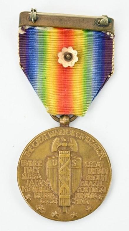 US WW1 Victory Medal with Rank Clasp — image 3