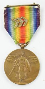 US WW1 Victory Medal with Rank Clasp
