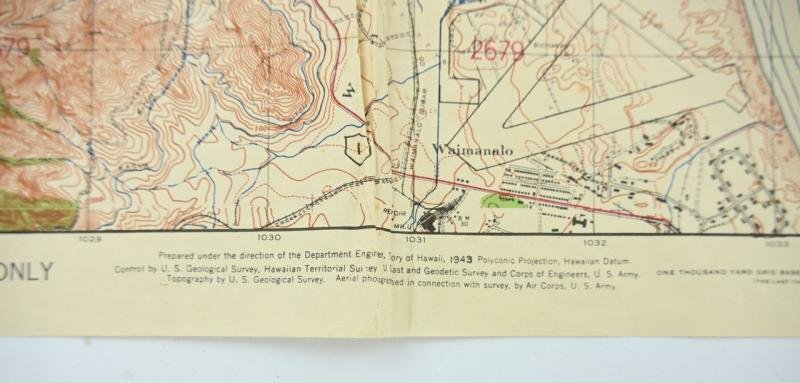 USAFICPA WW2 Mapcard Hawaii — image 3