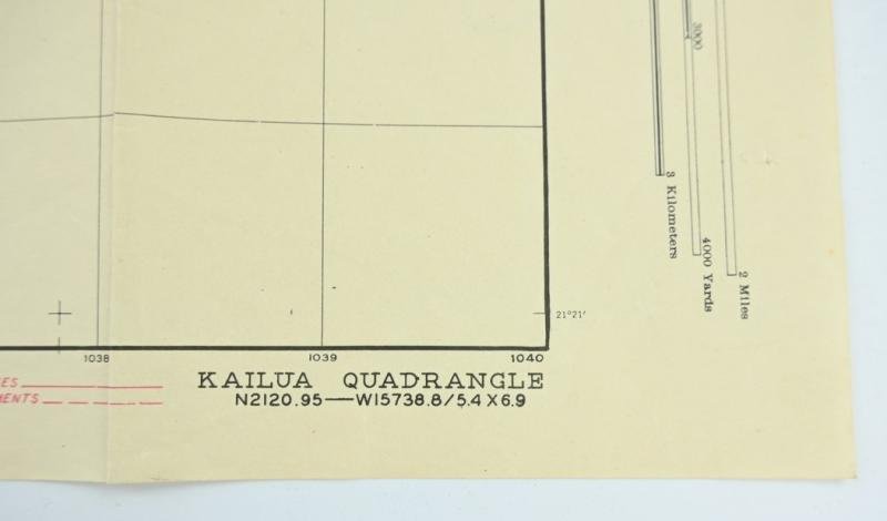 USAFICPA WW2 Mapcard Hawaii — image 4