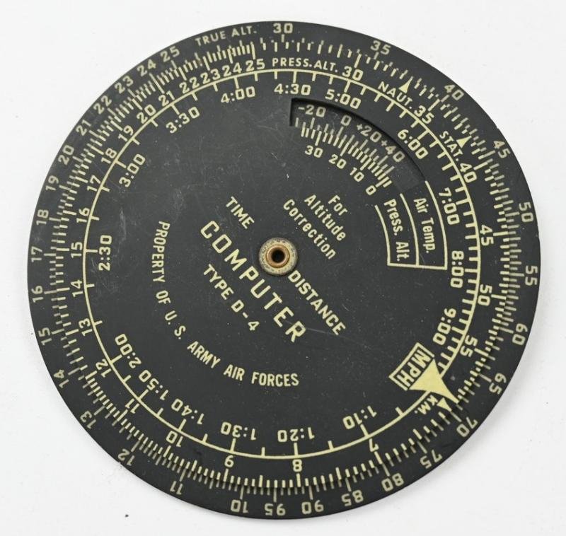 USAAF WW2 D-4 Time Distance Computer — image 2