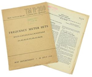 US WW2 TM11-300 Frequency Meter Set Manual