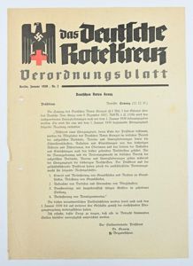 German Third Reich DRK 'Verordnungsblatt'